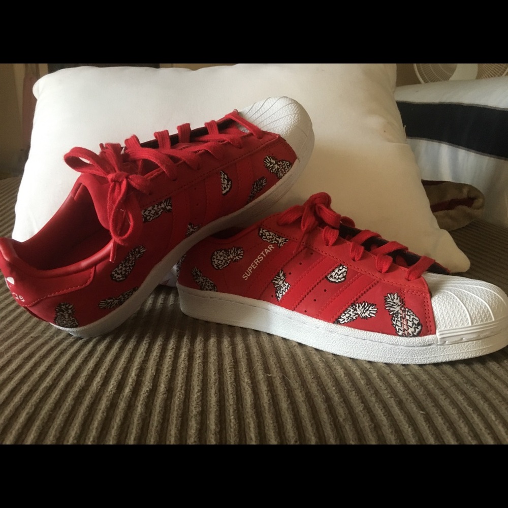 Adidas Superstar ❤️ Red pineapples 🍍